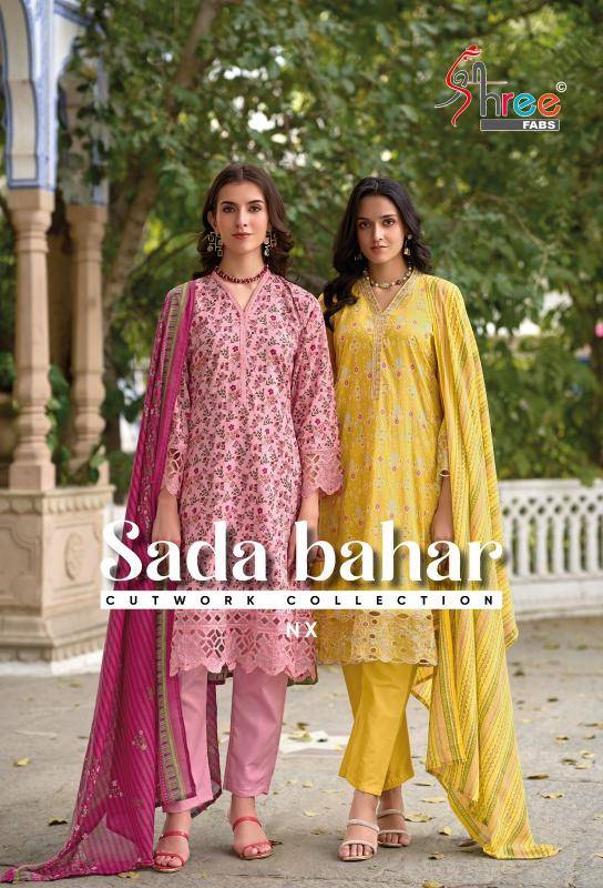 Shree fab sada bahar cutwork collection nx Indian dress materials