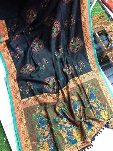 Linen digital print Wholesale saree supplier in Gujarat