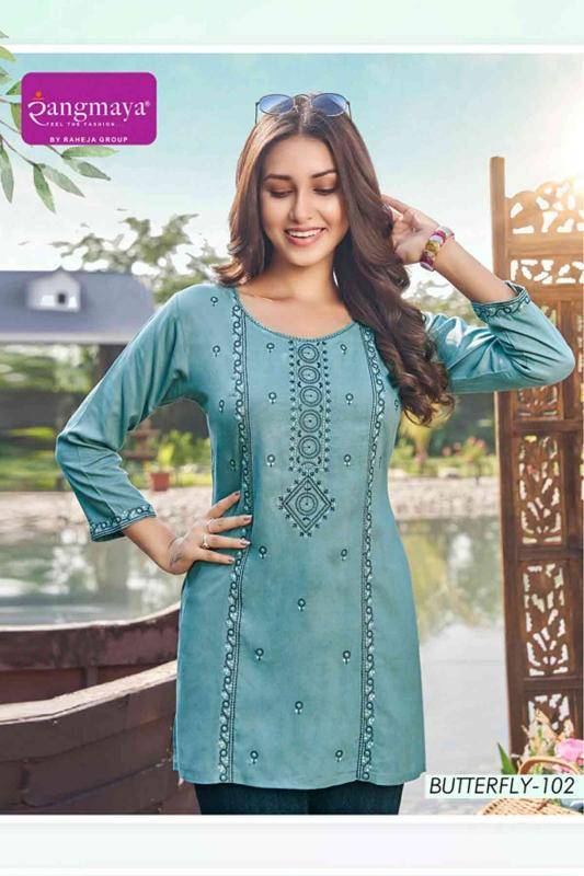 Rangmaya butterfly Kurti exporter in India