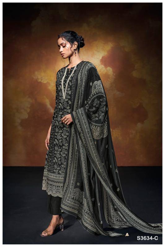 Ganga xara 3634 Wholesale dress material catalogue