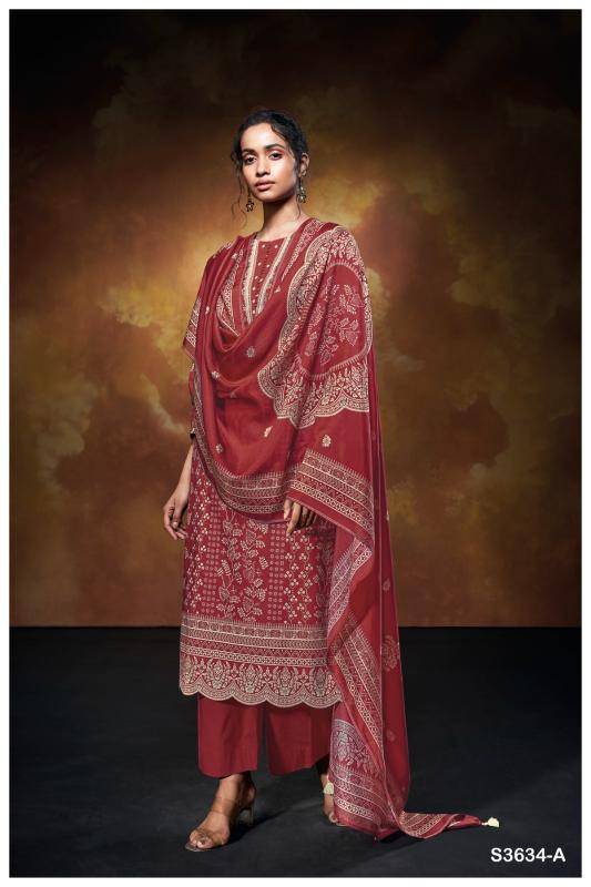 Ganga xara 3634 Wholesale dress material catalogue