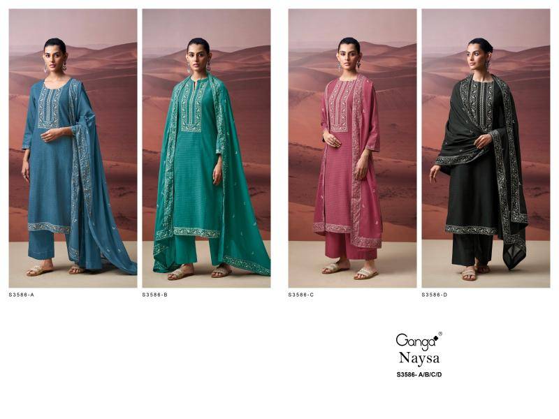 Ganga naysa 3586 Bulk dress materials in India