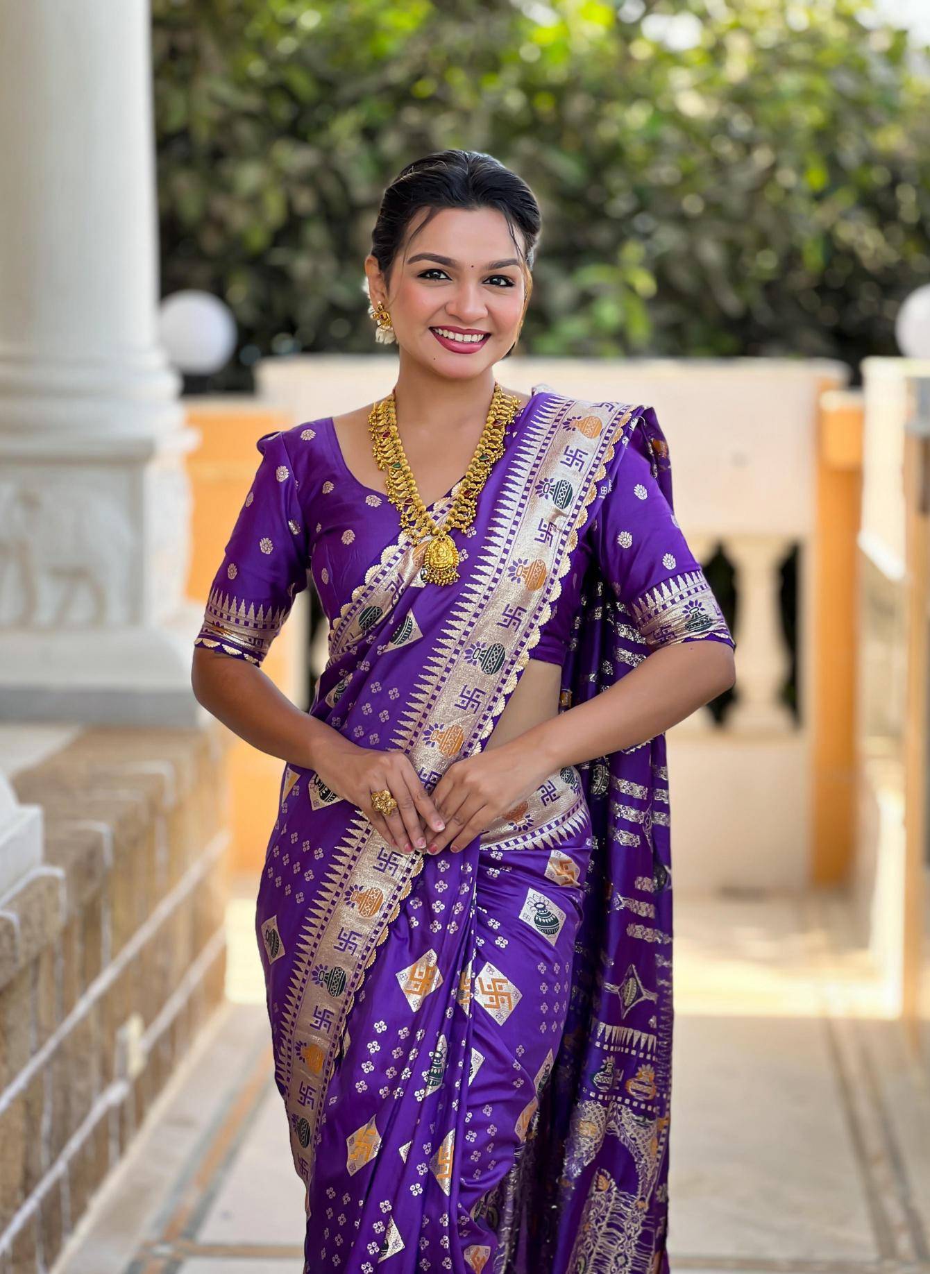 Swastik pure viscous dolla silk swastik saree wholesale market online catalog