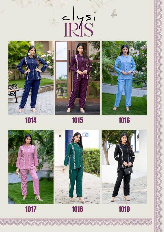Clysi iris viscose slub coord sets Kurti distributor in Ahmedabad