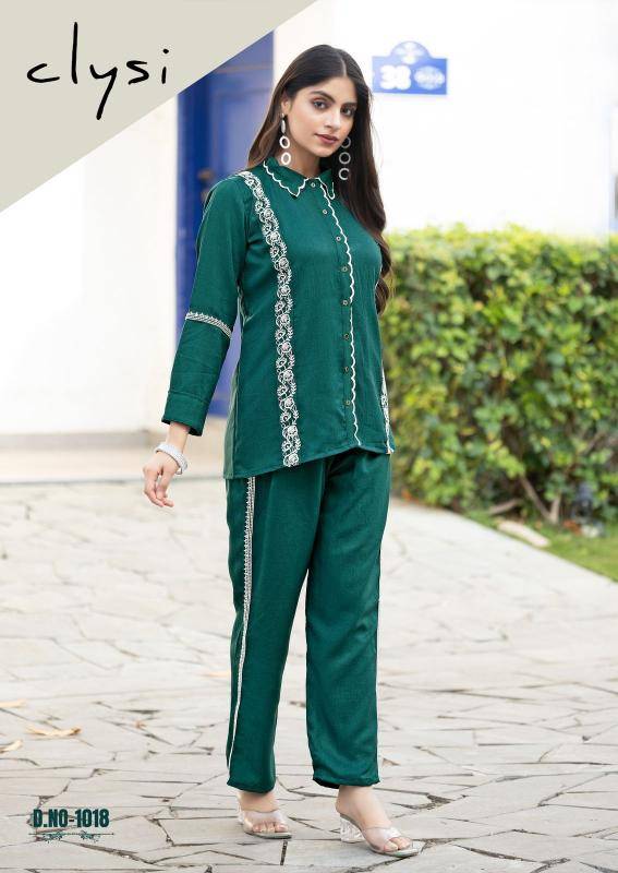 Clysi iris viscose slub coord sets Kurti distributor in Ahmedabad
