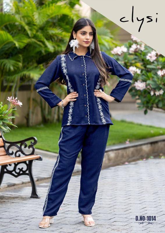 Clysi iris viscose slub coord sets Kurti distributor in Ahmedabad