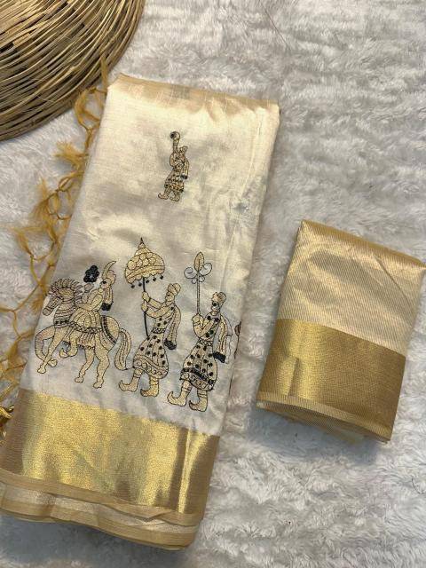 Special tusser quality with kalankari Saree suppliers in Mumbai