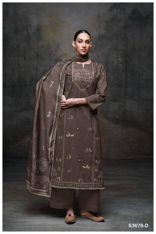 Ganga ipsita 3678 Fancy dress materials wholesale in Surat