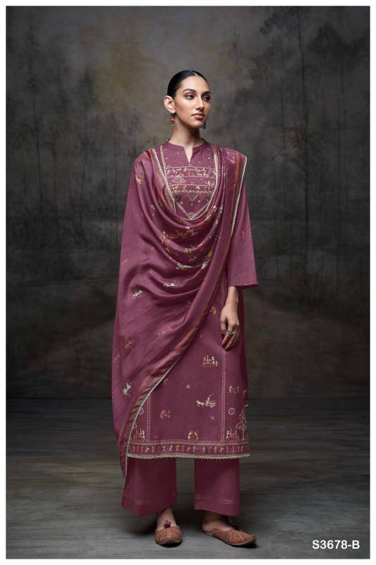 Ganga ipsita 3678 Fancy dress materials wholesale in Surat