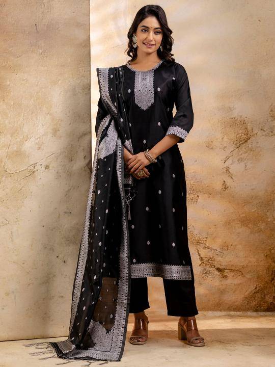 Vairaj banarasi jecard silk 3 Kurti wholesale in Surat