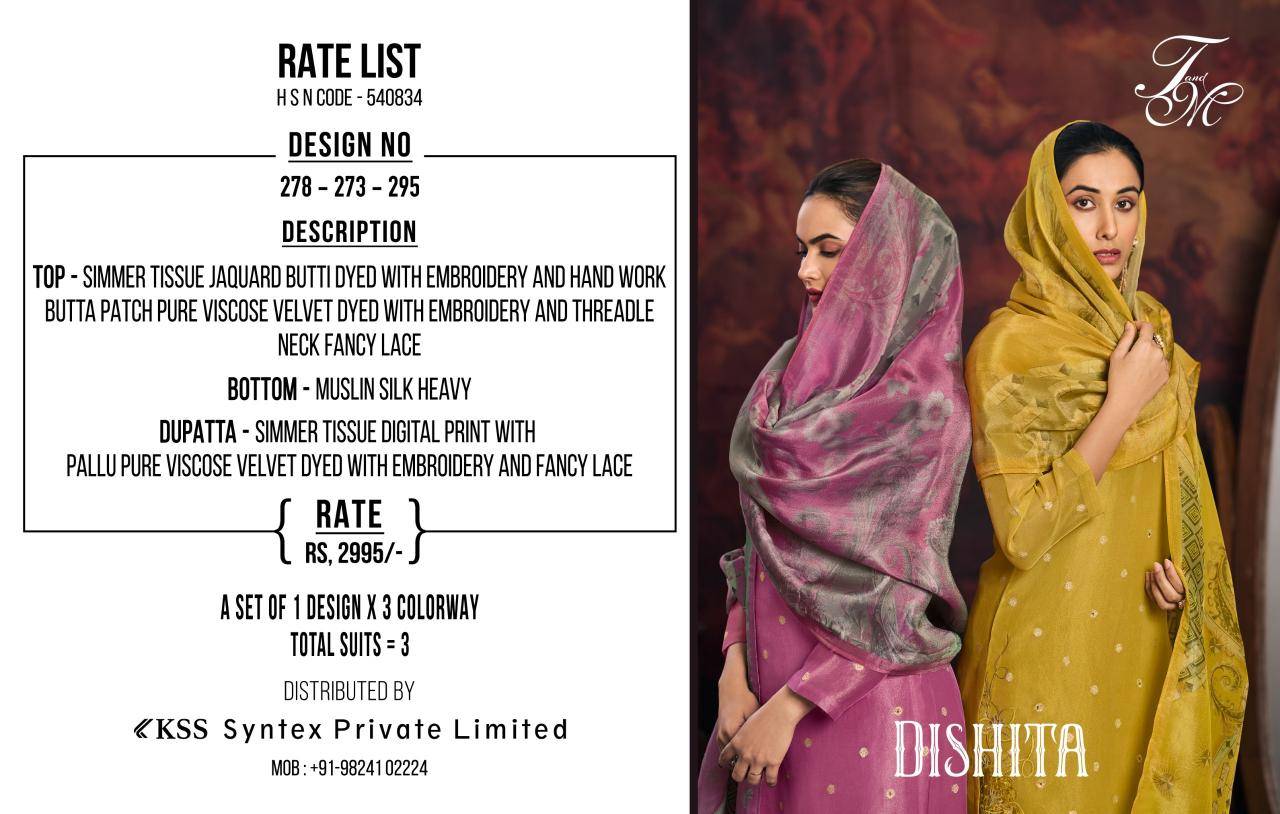 T&M dishita Buy dress materials in bulk from India