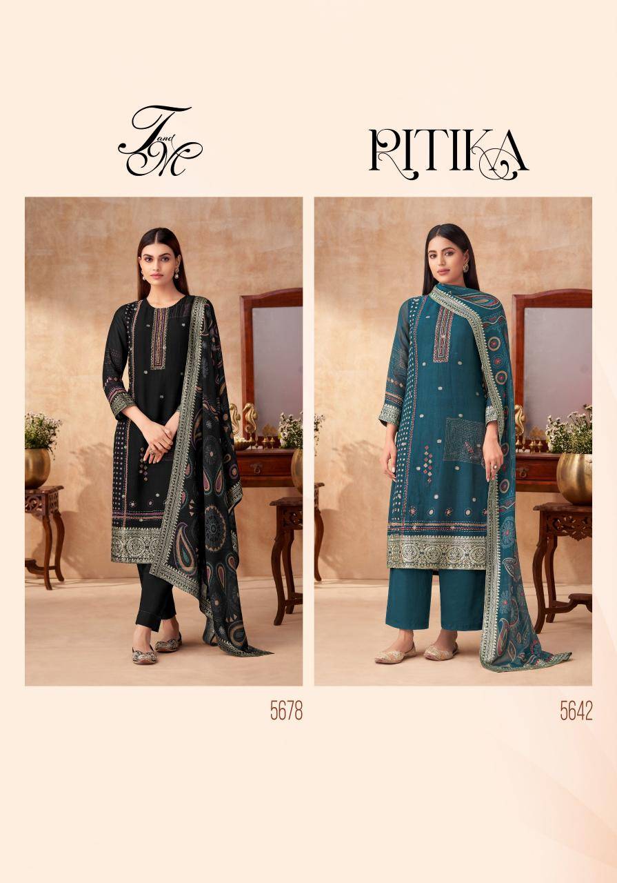 T&M RITIKA Dress materials wholesale price list