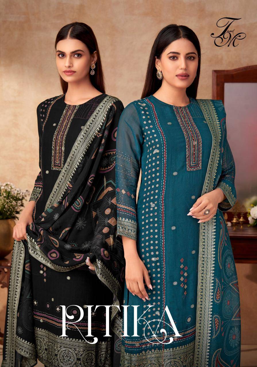 T&M RITIKA Dress materials wholesale price list