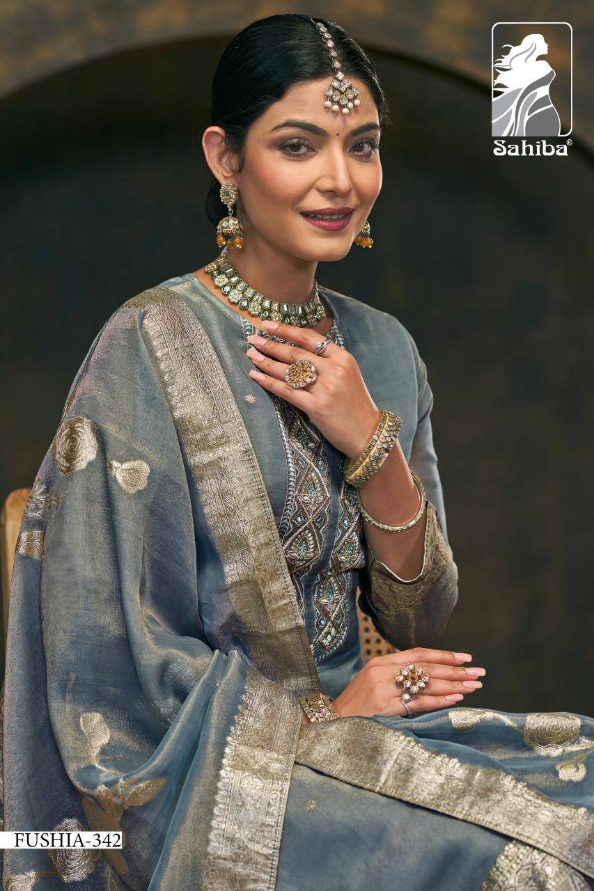 Sahiba fushia Dress materials wholesale in Delhi