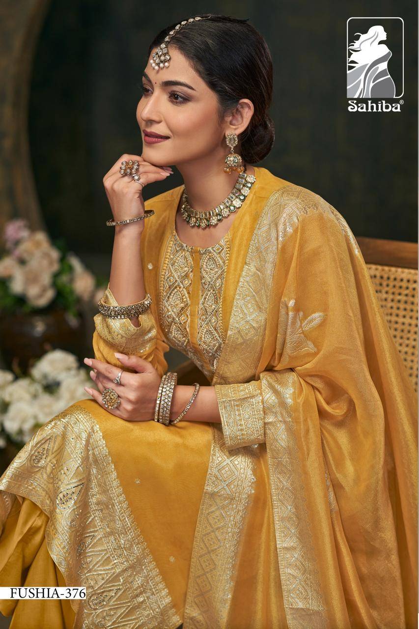 Sahiba fushia Dress materials wholesale in Delhi