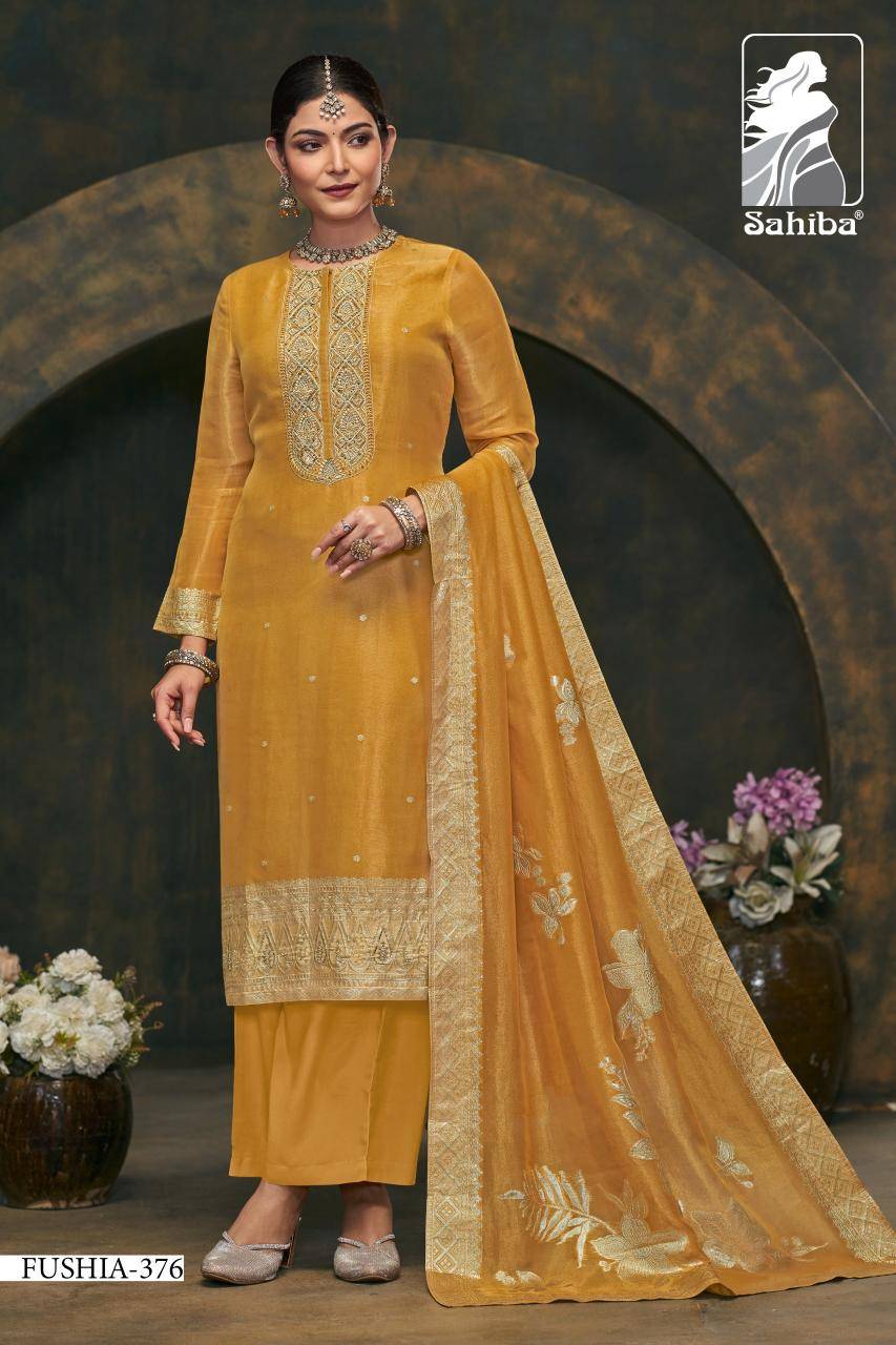 Sahiba fushia Dress materials wholesale in Delhi