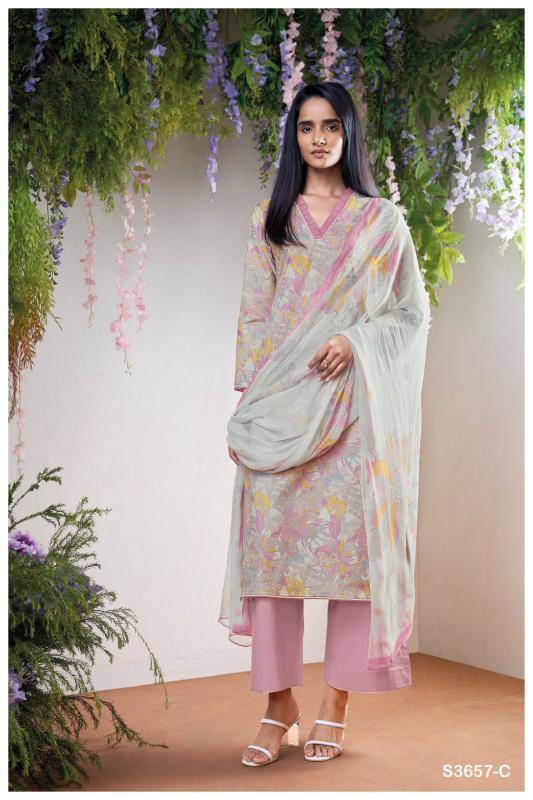 Ganga thalira 3657 Dress material suppliers in Kolkata