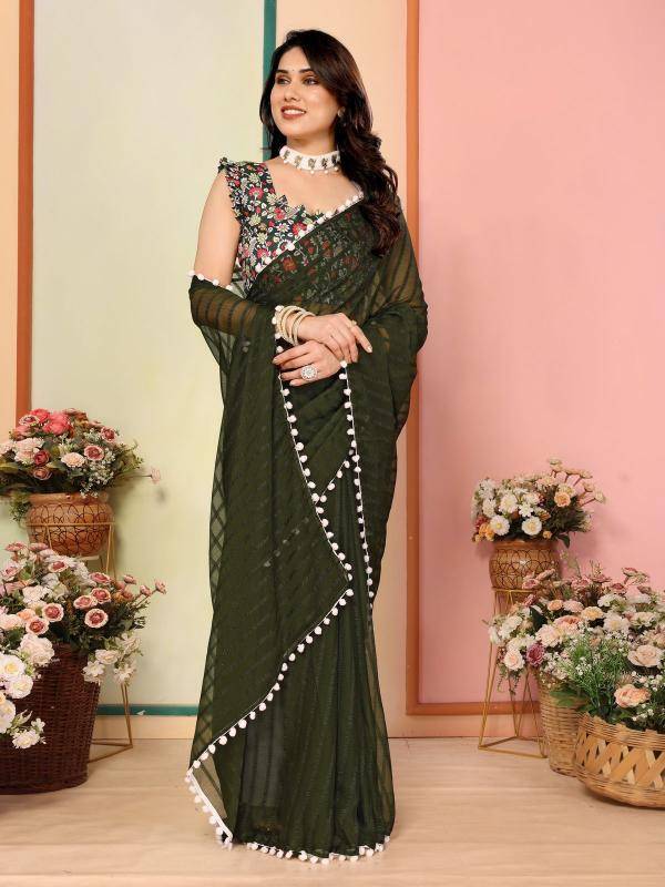GC soft georgette silk Surat saree suppliers