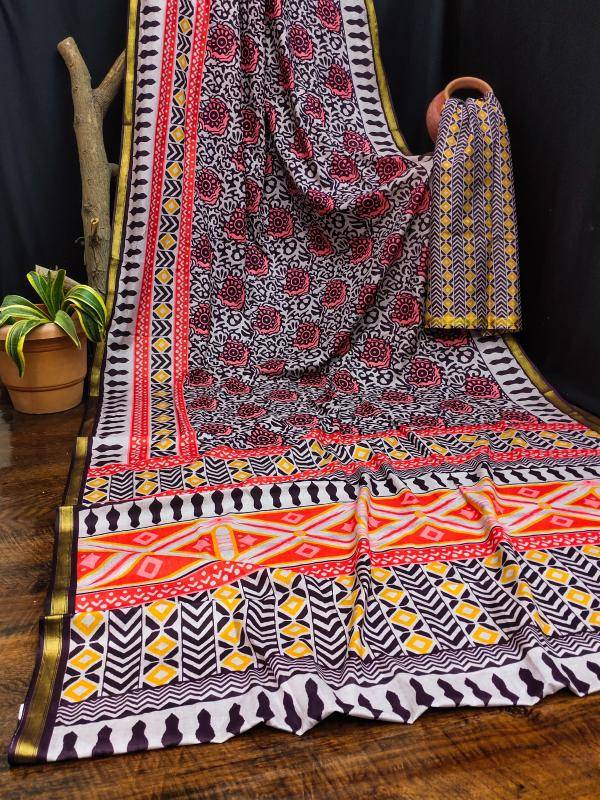 Rang sudha bagru block Surat saree wholesale supplier in Bangalore