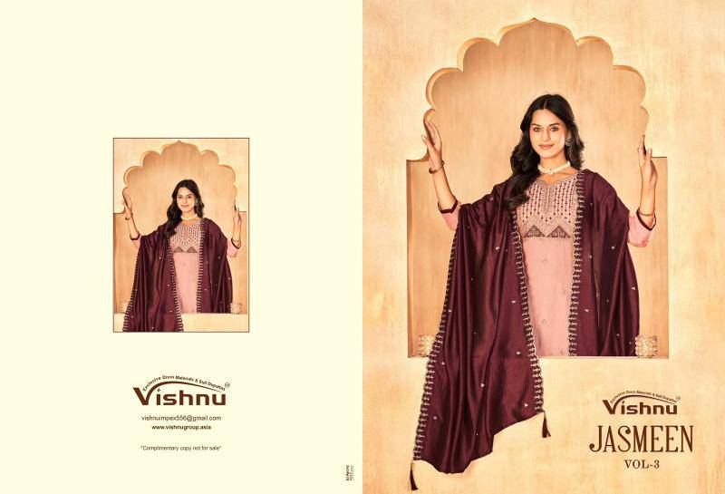 Vishnu jasmeen vol 3 Dress material for party wear