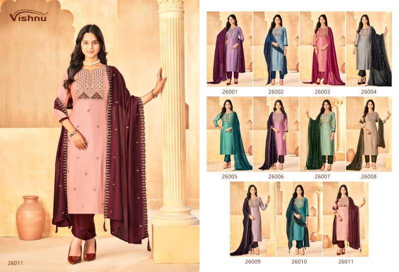 Vishnu jasmeen vol 3 Dress material for party wear