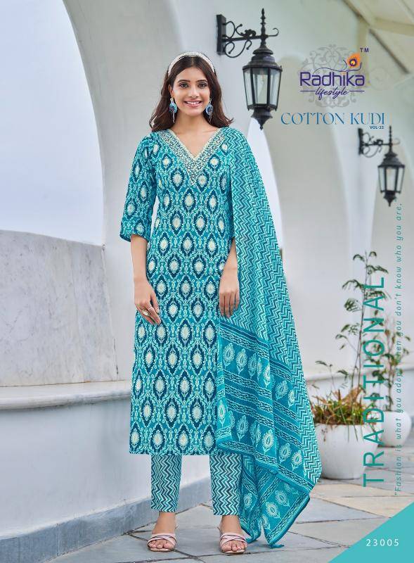 Radhika lifestyle cotton kudi vol 22 indian kurti size 42 means
