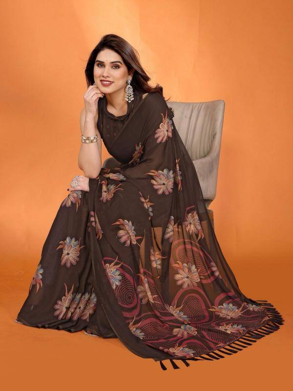 GC soft moss silk printed Saree suppliers in India