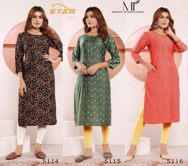 Moksh International star Vol-2 indian wedding saree kurtis