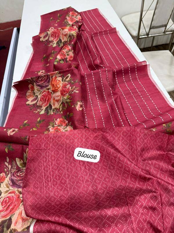 Indeed digital print Floral Wholesale saree manufacturers in India