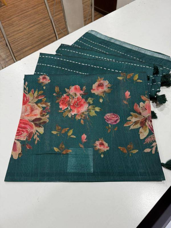Indeed digital print Floral Wholesale saree manufacturers in India