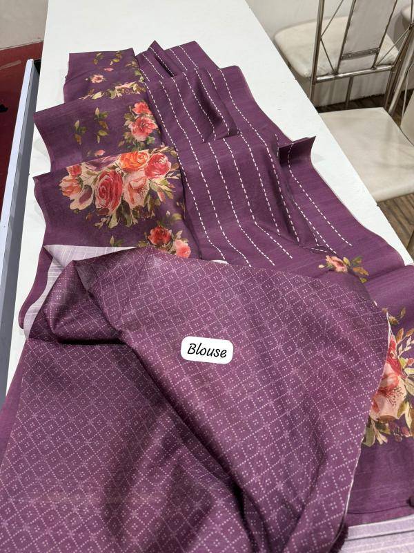 Indeed digital print Floral Wholesale saree manufacturers in India