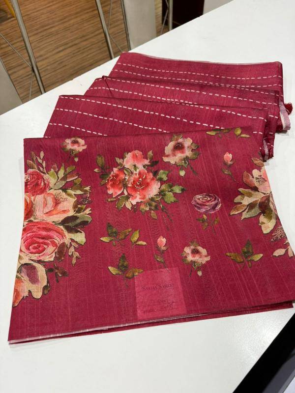 Indeed digital print Floral Wholesale saree manufacturers in India