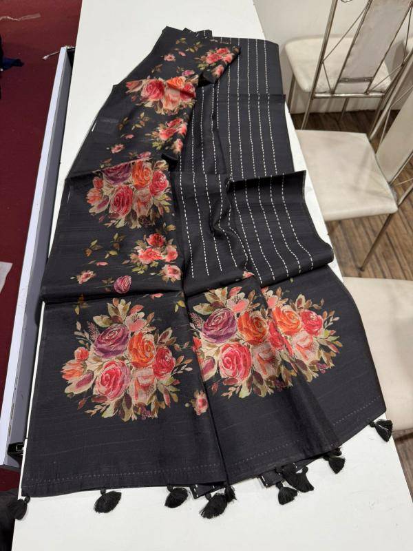 Indeed digital print Floral Wholesale saree manufacturers in India