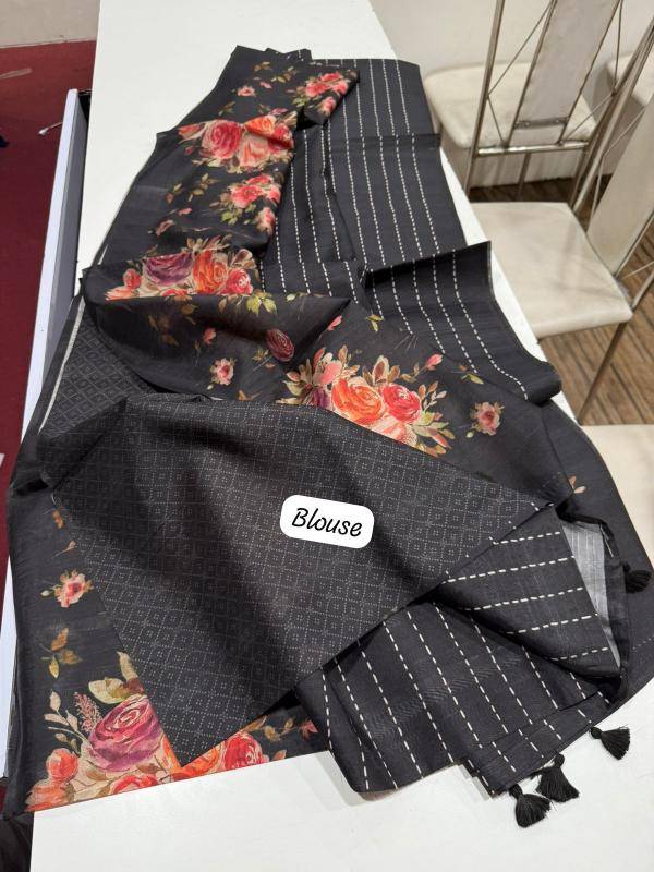 Indeed digital print Floral Wholesale saree manufacturers in India