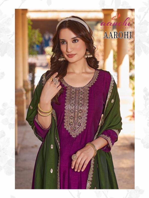 Aanchi aarohi vichitra silk 3 stylish indian kurtis