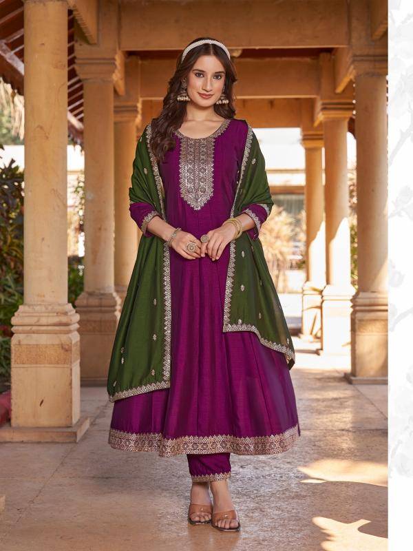 Aanchi aarohi vichitra silk 3 stylish indian kurtis