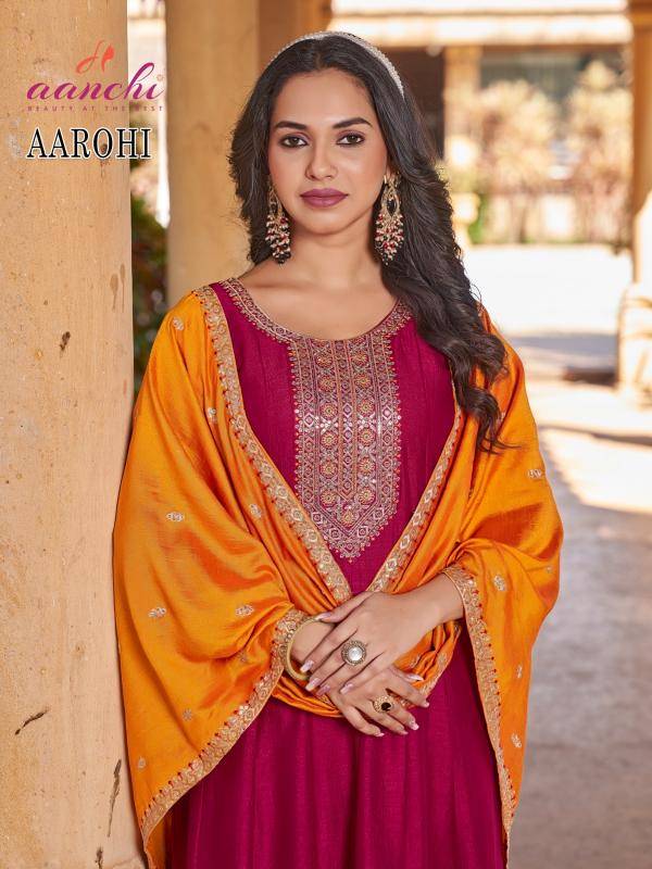 Aanchi aarohi vichitra silk 3 stylish indian kurtis