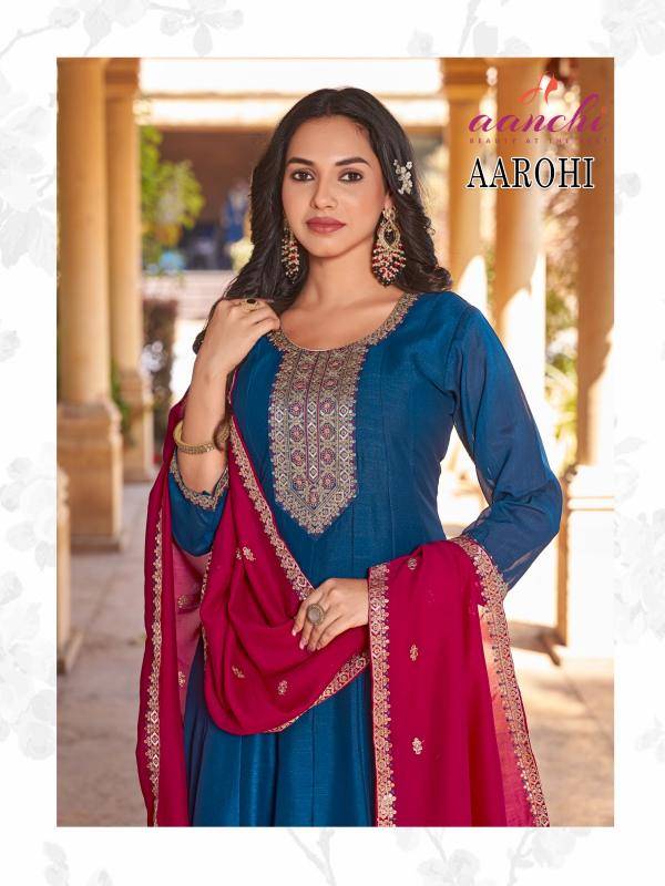 Aanchi aarohi vichitra silk 3 stylish indian kurtis
