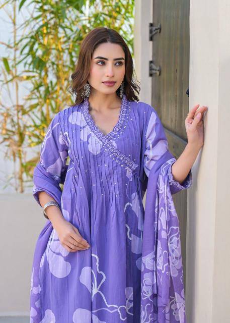 Jaipur pure cotton v neck 3 dress patterns indian kurti