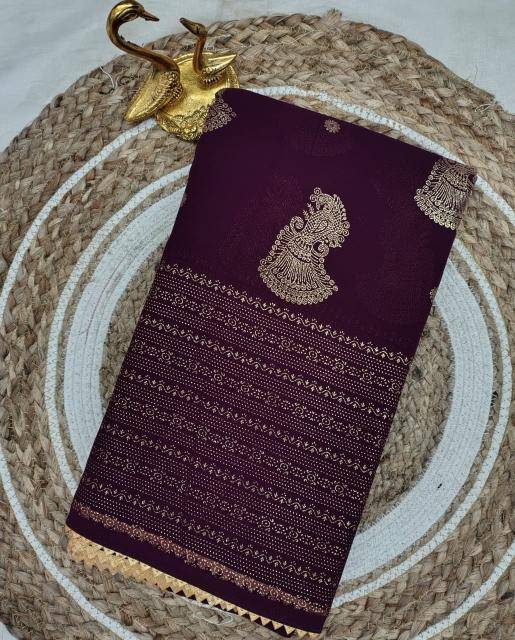 GC soft georgette with foil work saree wholesale market in India