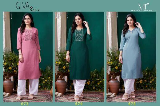 Moksh international giva vol 2 indian embroidered kurti