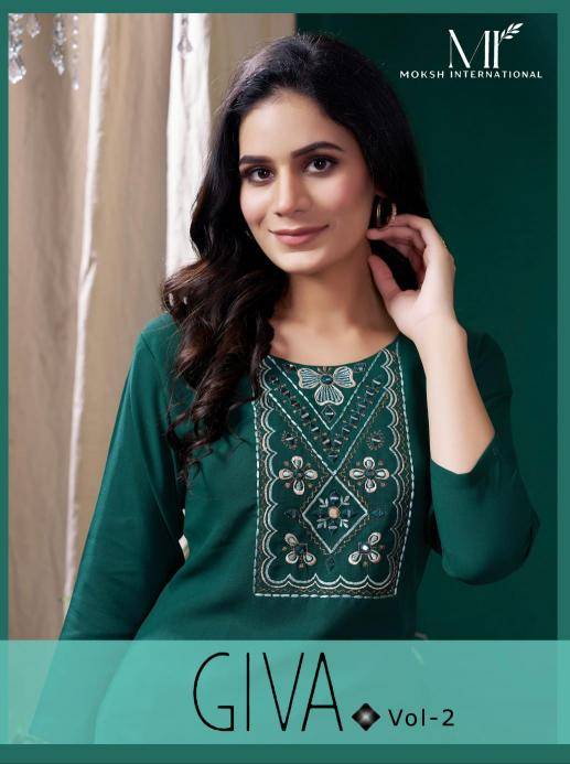 Moksh international giva vol 2 indian embroidered kurti