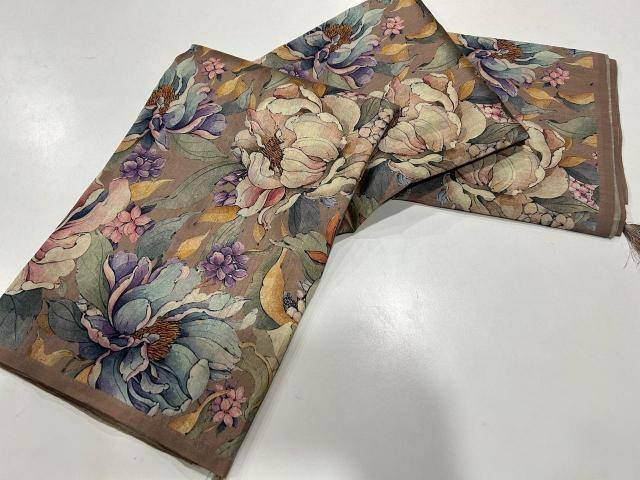 Kalamkari digital print floral india Saree wholesale online shopping