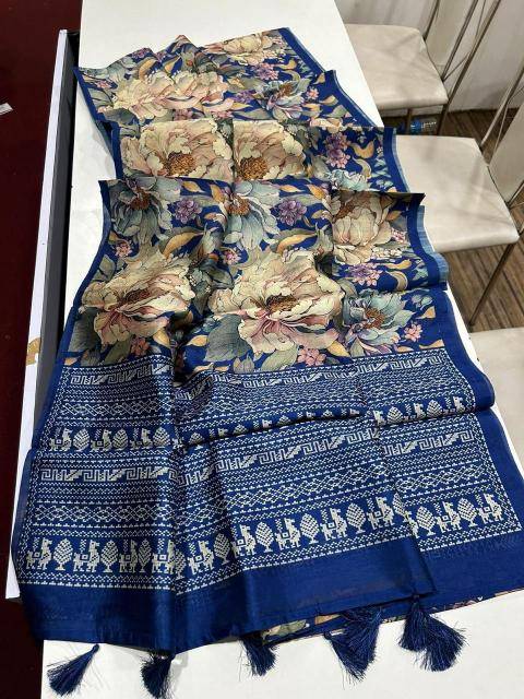 Kalamkari digital print floral india Saree wholesale online shopping