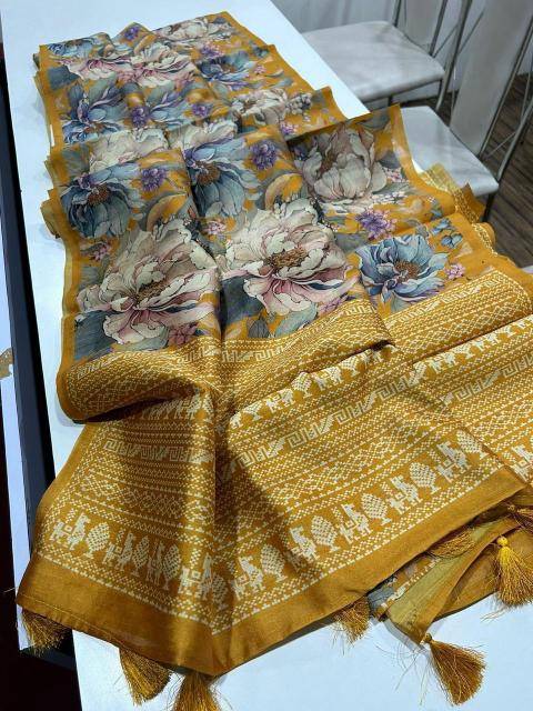 Kalamkari digital print floral india Saree wholesale online shopping