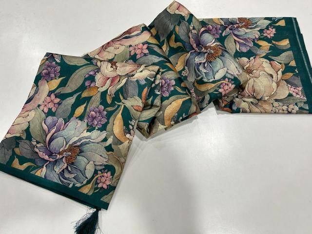 Kalamkari digital print floral india Saree wholesale online shopping