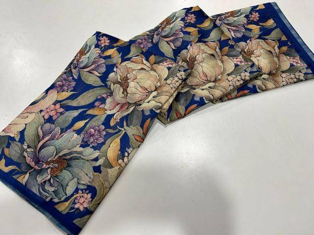 Kalamkari digital print floral india Saree wholesale online shopping