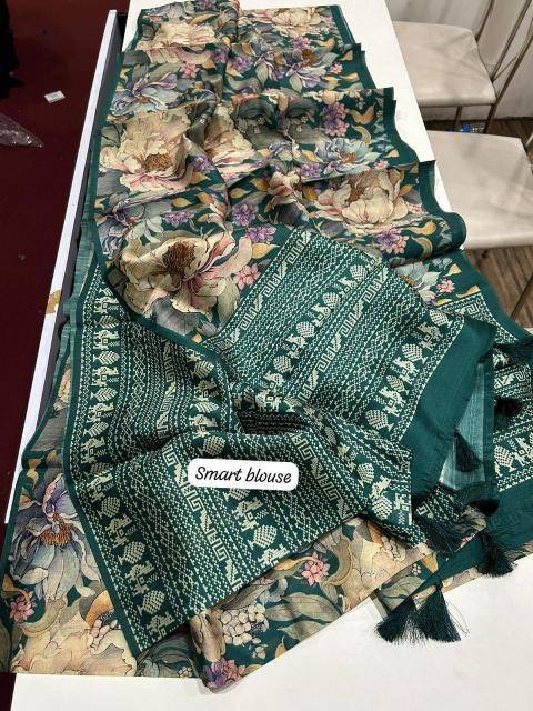 Kalamkari digital print floral india Saree wholesale online shopping
