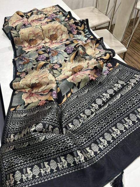 Kalamkari digital print floral india Saree wholesale online shopping