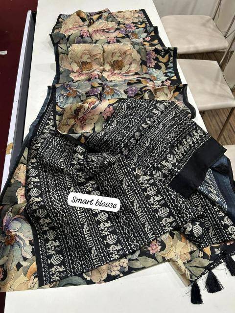 Kalamkari digital print floral india Saree wholesale online shopping